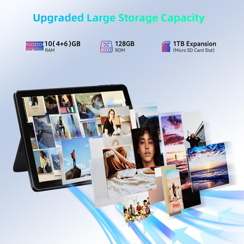 Tablet Rebecco Android 14 Octa-core De 10 Pulgadas, 10 Gb/12