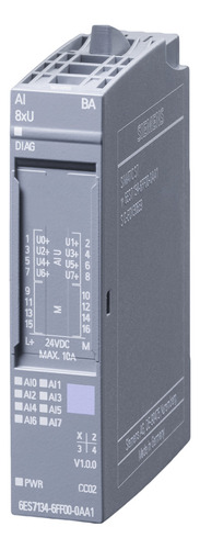 Modulo Plc De Entrada Et200sp 8ea Base 16bits I/u Siemens