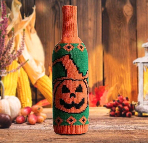 Funda Botella Decoración Fiesta Halloween Día Muertos