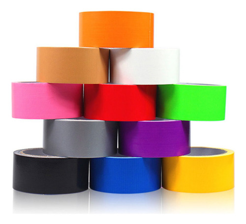 Add 5.0 Cm X 20 Metros, Roja, Cinta Adhesiva De Tela Colorid