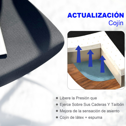 Jeeleeko Silla Gamer Oficina Ergonómica Inclinable Del Tapizado Malla Color Blanco Material Del Tapizado Algodón Color Blanco