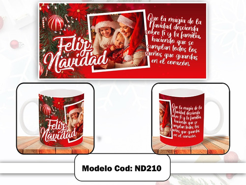 Taza Personalizada - Feliz Navidad - Nd210