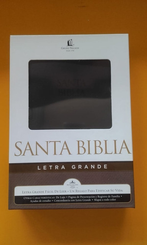 Biblia Letra Grande  Piel Italiana Marrón - Rv 1960