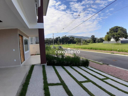 Casa De Luxo Em Cond. Próximo Ao Centro, 5 Quartos, Piscina E Área Gourmet, 262 M² Por R$ 1.300.000 - Centro - Maricá/rj - Ca4217