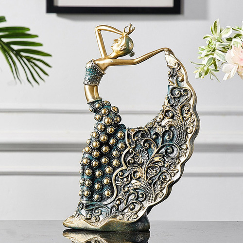 Estatuilla De Bailarina De Pavo Real, Estatua De Baile