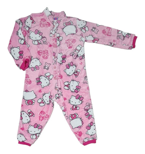 Pijama Infantil Inverno Macacão Fleece Soft  Menina 4a8 Anos