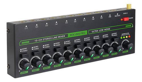 Console De Mistura De Som De Áudio Mixer 10 Entrada