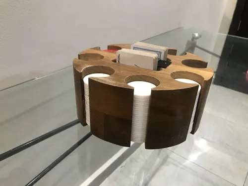 Set De Póker Con Base Giratoria (Usado)