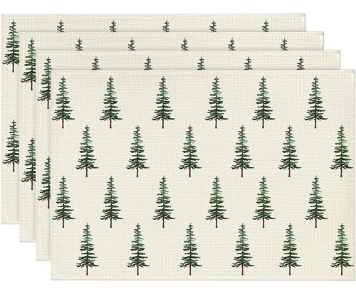 Manteles Individuales Artoid Mode Beige Xmas Tree Merry C...