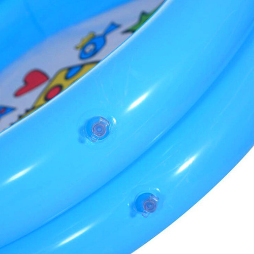 Piscina Inflable Redonda Para Niños, Bañera De Azul Claro