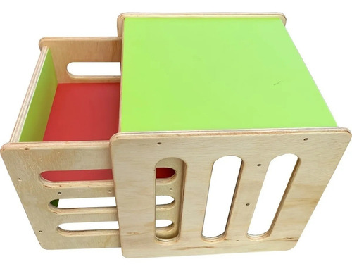 Conjunto Mesa E Cadeira Cubo Montessoriano Colorido Infantil