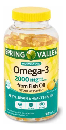 Omega 3 2000mg From Fish Oil 120 Softgels Spring Valley