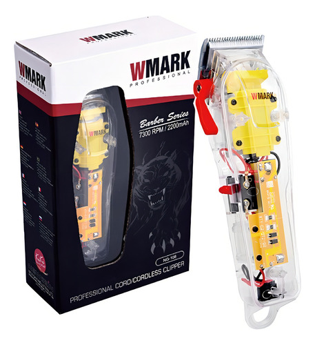 Wmark Ng-108 Maquina De Corte De Cabelo Transparente
