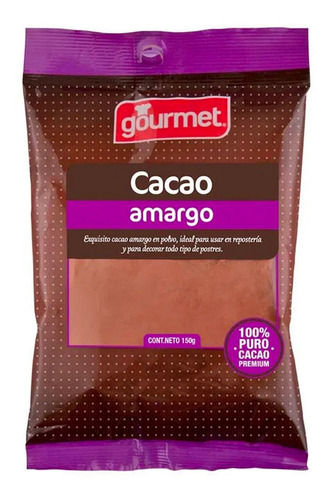 Cacao Amargo Gourmet 150 G
