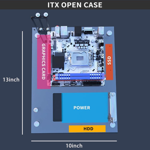 Banco De La Caja De Pc Abierto Diy Diy Acrílico Chasis Ratch