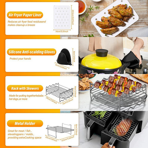 Q Accesorios For Freidora Ninja Dual Air Fryer Jooodeee Xl