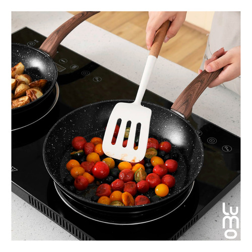 Sarten Antiadherente Lumo 28 Cm Marmol Negro Granito