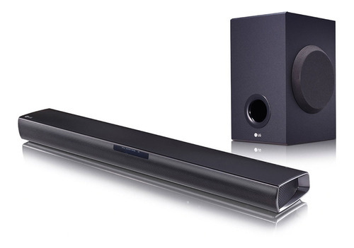 Barra de som Bluetooth LG Sj2 2.1 160w com subwoofer de cor preta