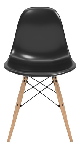 Cadeira De Jantar Charles Eiffel Eames Preta: Elegância E Conforto Em Um Design Atemporal