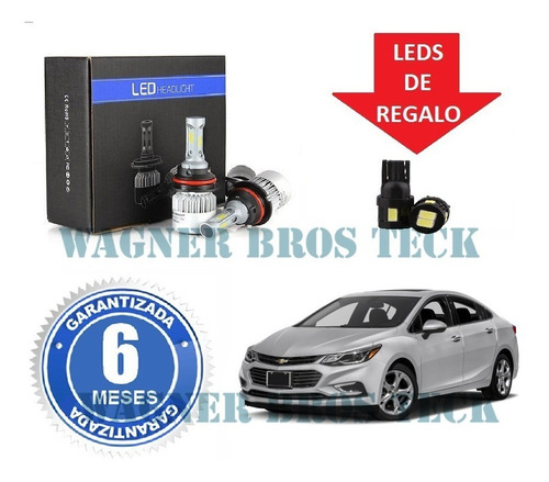 Kit Luces Led Cree H4 Chevrolet Cruze 16.000 Lumens No Xenon