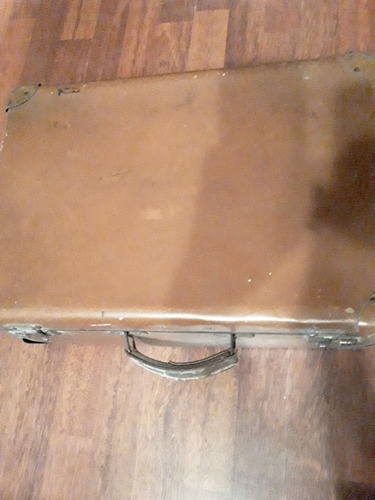 Valija, Caja Guardar, De Madera Forrada En Papel. Tipo Cuero