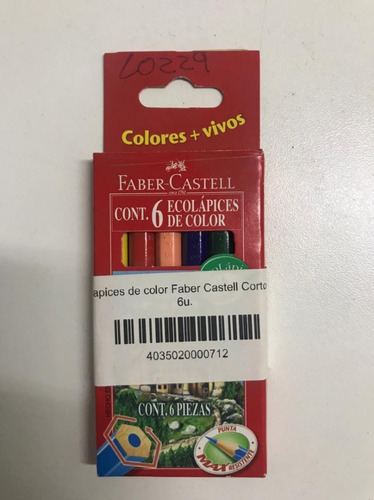 Lapices Faber Castell  De Color Cortos X6 Unidades