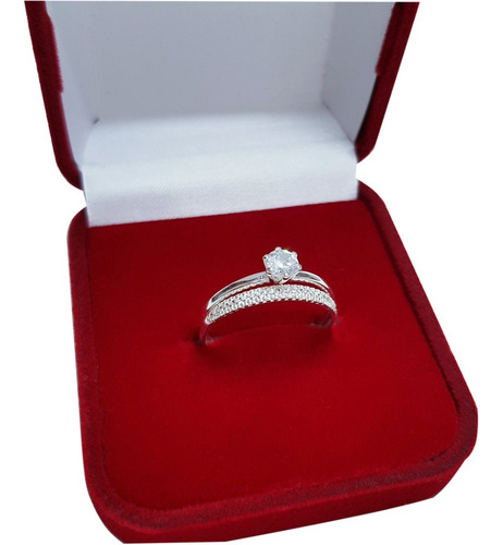Imagem 4 de 7 de Anel Solitário Feminino Zirconia Brilhante Prata De Lei 925