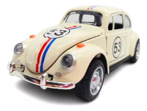 Fusca Miniatura Herbie 53 Colecíonável Branco  1/32 P/ E.