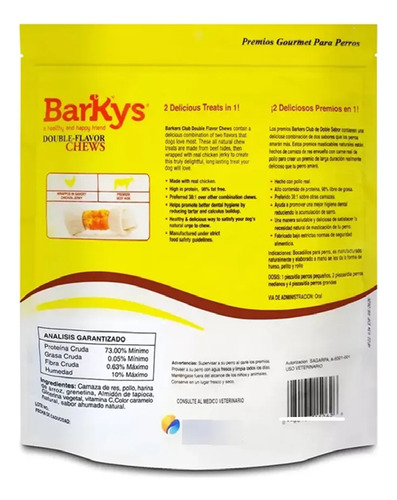 Carnaza Premios Hueso De Res Pollo Con 20 Pzs Barky S