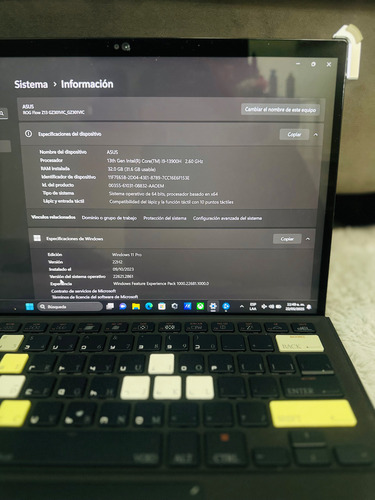 Asus Rog Flow Intel Core I9-13900h 32gb 1tb Rtx4070 Plateado (Usado)