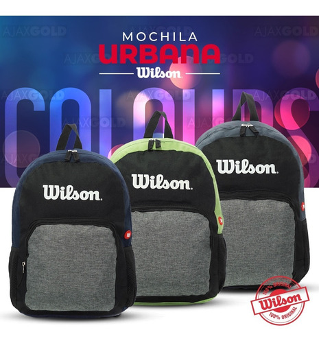 Imagen 7 de 7 de Mochila Wilson Urbana Deportes Porta Notebook Gym Reforzada