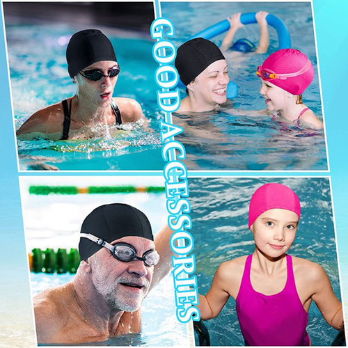 // 6 Gorros De Natación De Tela Impermeables Para