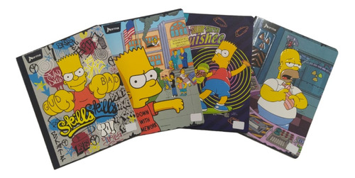 Cuaderno Cosido Cuadriculado De 50 Hojas Los Simpsons