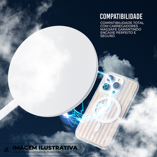 Capa Case Magsafe Rainbow Transparente iPhone 16 Pro Max Gshield
