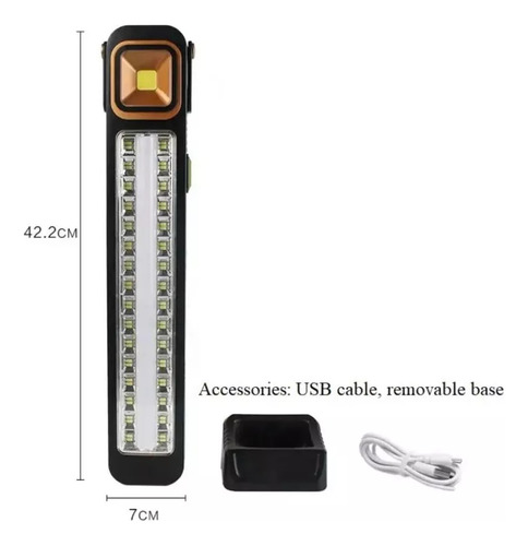 Lámpara Emergencia Recargable Led Solar Usb