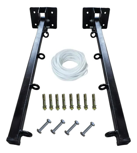 Tendedero Plegable Abatible Retráctil Moderno Ropa De Pared Negro