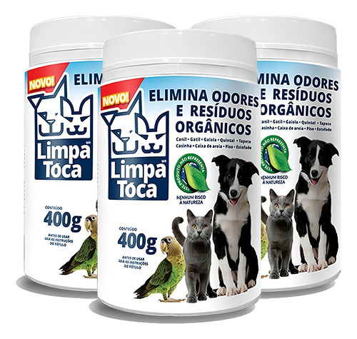 Kit de limpieza Toca con 3 tarros de 400 g, eliminador de olores