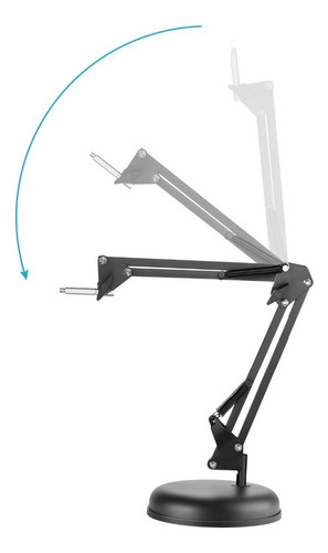 Kit Com 04 Pedestais Articulado Móvel De Mesa Para Microfone Cor Preto