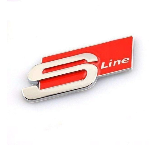 Emblema Sline Logo Para Audi S Line Trasero Metálico 8.1x3cm