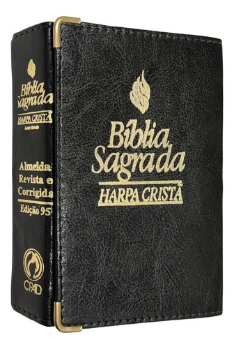 Bíblia Carteira Com Harpa Cristã Estilo Bolsa Tamanho Pequeno Com Índice Capa Preta