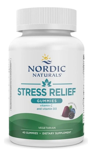 Nordic Naturals Stress Relief Apoyo Estrés Ansiedad 40 Gom Sabor Mixed Berry
