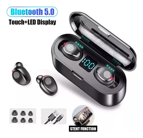 Auriculares Intraurales Inalámbricos Bluetooth Led F9