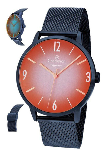 Relógio Champion Elegance Cn20837n Feminino Reflexivo