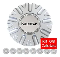 Comprar Jogo 4 Calota Centro Miolo Roda Kr1560 Prata Emblema Kromma