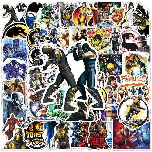 Mortal Kombat - Set De 50 Stickers / Calcomanias / Pegatinas