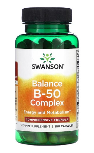 Balance B-50 Swanson 100 Caps Complejo B Metabolismo Energia