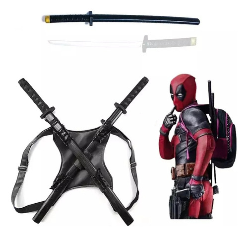 Deadpool Cuchillos Dobles Ninja Samurai Accesorios 60cm 2024