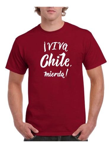 Polera Hombre Estampado Viva Chile!