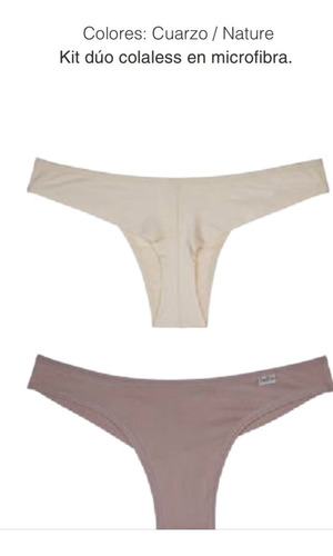 Tanga Colaless Del Río Kit X2 Cuarzo Y Natural T:gg+regalo