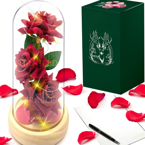 Dia De La Madre Rosas Flor Artificiales Eterna Roja Regalos